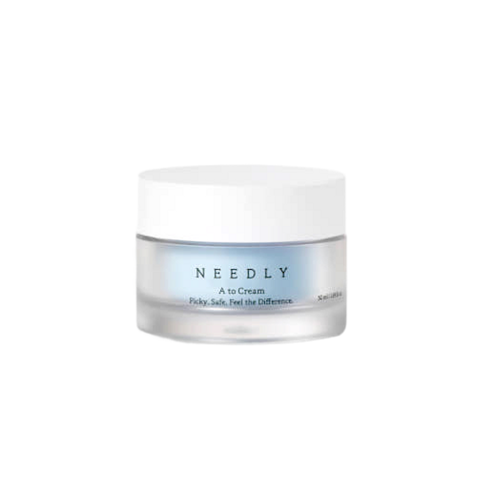 NEEDLY A to Cream 1.69 fl.oz. – 100-Hour Hydration Barrier Moisturizer for Sensitive Skin | Deep Moisture Cream with Hyaluronic Acid, Hydroxyethyl Urea & Ceramide _ Made in KOREA